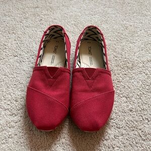 TOMS Classic Red Slip-Ons